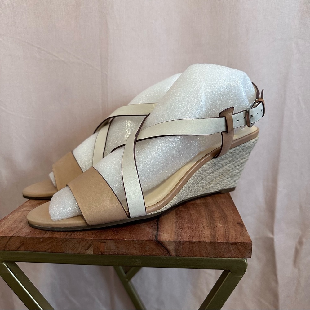 Cole Haan Cross Strap Leather Sandals